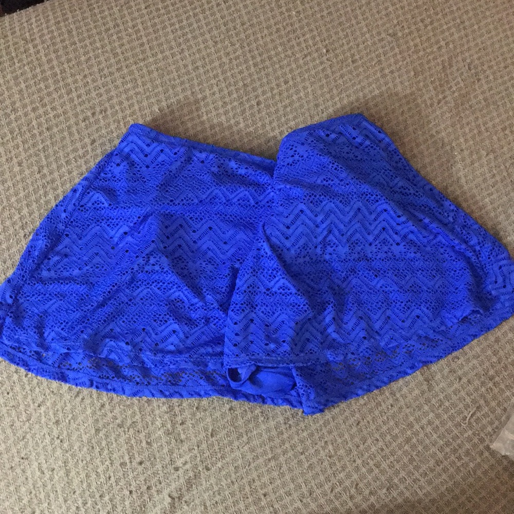Blue swim skirt